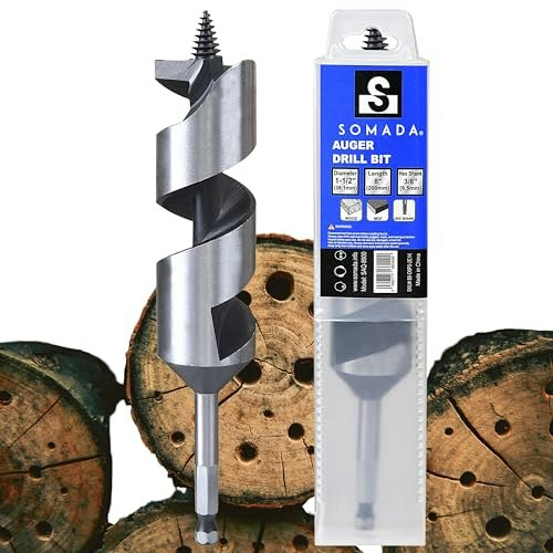 Somada 1-1/2" x 8" Auger Drill Bit: $15.99 Somada 1-1/2" x 8" Auger Drill Bit: $15.99