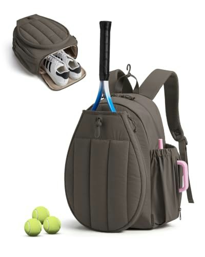 Bagsmart Quilted Tennis and Pickleball Laptop Backpack: $23.98