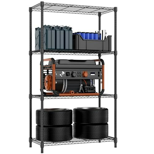 MZG 4-Tier 1,000-lb Capacity Metal Storage Shelf: $63.99 MZG 4-Tier 1,000-lb Capacity Metal Storage Shelf: $63.99