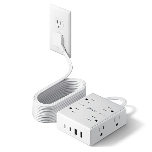 Superdanny 15-Foot Flat Plug Surge Protector Power Strip: $18.99 Superdanny 15-Foot Flat Plug Surge Protector Power Strip: $18.99