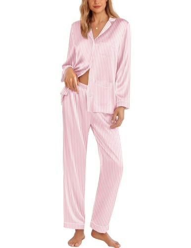 Ekouaer Women's Satin Pajama Set: $14.24 Ekouaer Women's Satin Pajama Set: $14.24