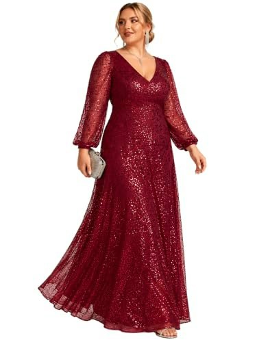Ever-Pretty Women's Long Sleeve Plus Size Formal Evening Gown: $87.99
