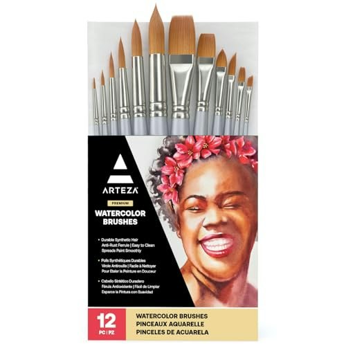 Arteza Watercolor Brushes 12-Piece Set: $17.59 Arteza Watercolor Brushes 12-Piece Set: $17.59