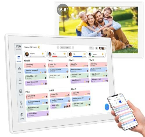 15.6-inch Digital Calendar Touch Screen Wall Display: $159.59
