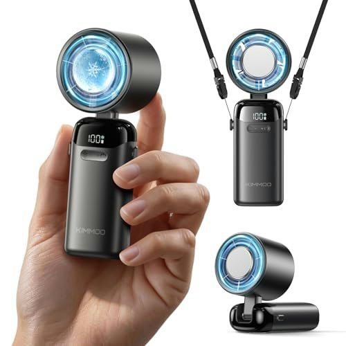 Kimmoo Handheld Turbo Fan with Ice Cooler: $14.39