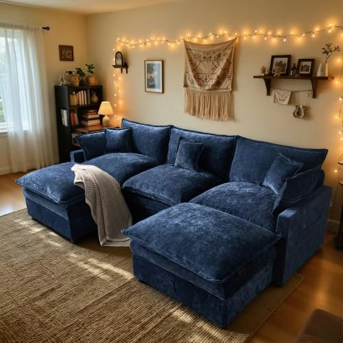 Weaxty 108-Inch U-Shaped 3-Seater Sofa with 2 Ottomans: $559.20 Weaxty 108-Inch U-Shaped 3-Seater Sofa with 2 Ottomans: $559.20
