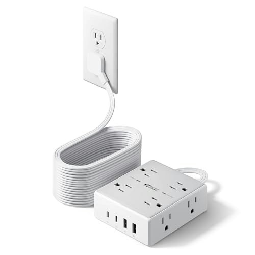 Superdanny 20-Foot Flat Plug Surge Protector Power Strip: $23.73 Superdanny 20-Foot Flat Plug Surge Protector Power Strip: $23.73