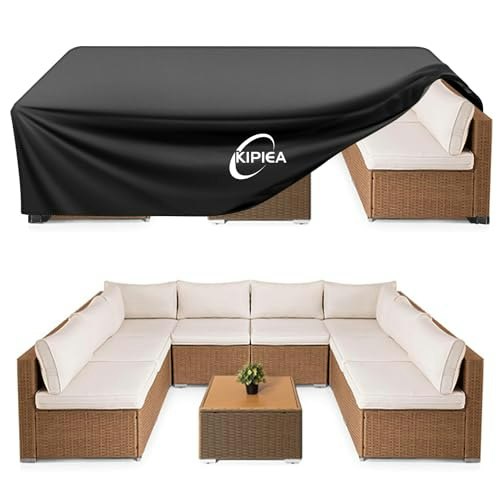 Kipiea 136\" x 74\" x 28\" Waterproof Patio Furniture Cover: $34.39 Kipiea 136\" x 74\" x 28\" Waterproof Patio Furniture Cover: $34.39