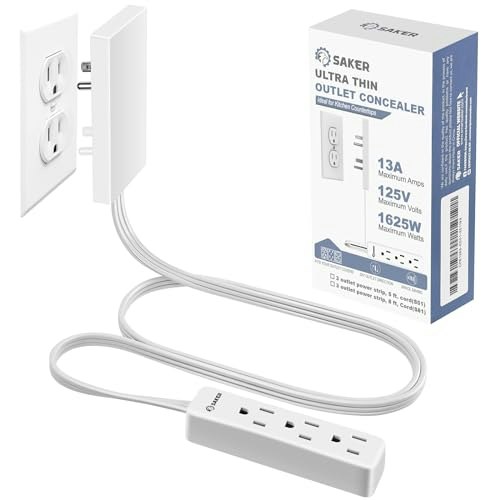Saker 5-Foot 3-Outlet Flat Extension Cord: $18.39 Saker 5-Foot 3-Outlet Flat Extension Cord: $18.39