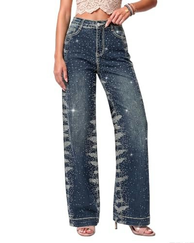 Luvamia High-Waisted Wide-Leg Jeans: $28.79 Luvamia High-Waisted Wide-Leg Jeans: $28.79