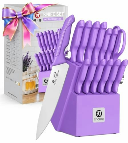 Imarku 14-Piece Knife Set with Block: $39.98 Imarku 14-Piece Knife Set with Block: $39.98