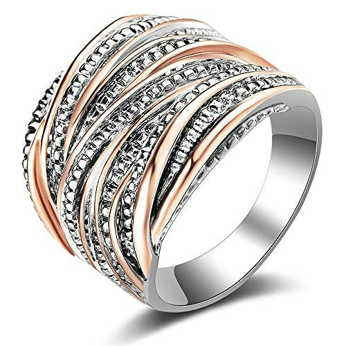 Mytys Two-Tone Intertwined Crossover Statement Ring Size 8: $12.79 Mytys Two-Tone Intertwined Crossover Statement Ring Size 8: $12.79