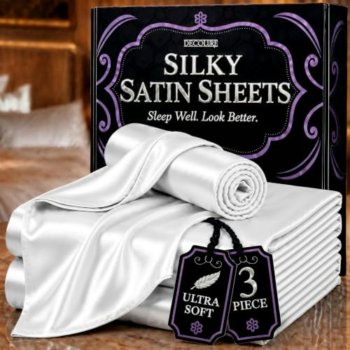 Decolure Twin Satin Sheet 3-Piece Set: $22.36 Decolure Twin Satin Sheet 3-Piece Set: $22.36