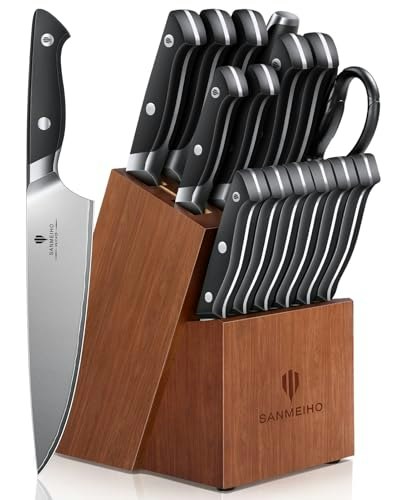Sanmeiho 16-Piece Japanese Kitchen Knife Set with Block: $151.96 Sanmeiho 16-Piece Japanese Kitchen Knife Set with Block: $151.96