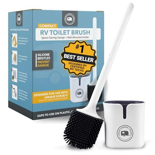 Silicone RV Toilet Brush with Holder: $11.24