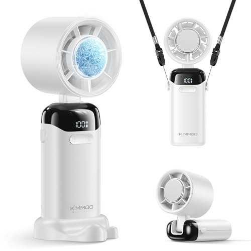 Kimmoo Handheld Turbo Fan with Ice Cooler: $14.39