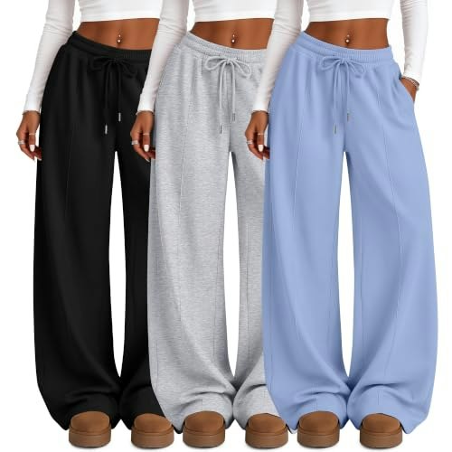 LessonZoo Girls Wide Leg Sweatpants 3-Pack: $36.79 LessonZoo Girls Wide Leg Sweatpants 3-Pack: $36.79