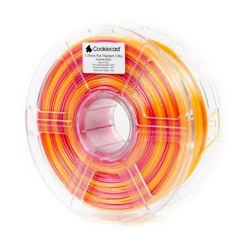 Cookiecad 1.75mm 1kg Sunrise Elixir Iridescent Rainbow PLA Filament: $27.96