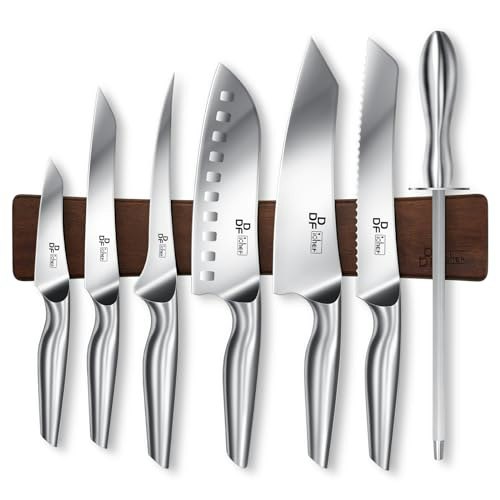 8-Piece Stainless Steel Knife Set with Magnetic Knife Strip: $65.99 8-Piece Stainless Steel Knife Set with Magnetic Knife Strip: $65.99