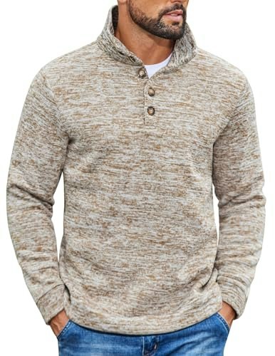 Coofandy Men's Slim Fit Thermal Knit Pullover Sweater: $22.39
