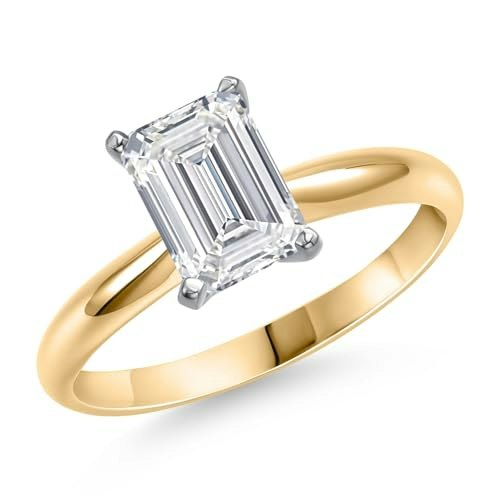 Gem Stone King 1-Carat Lab-Grown Diamond Solitaire Ring: $791.99