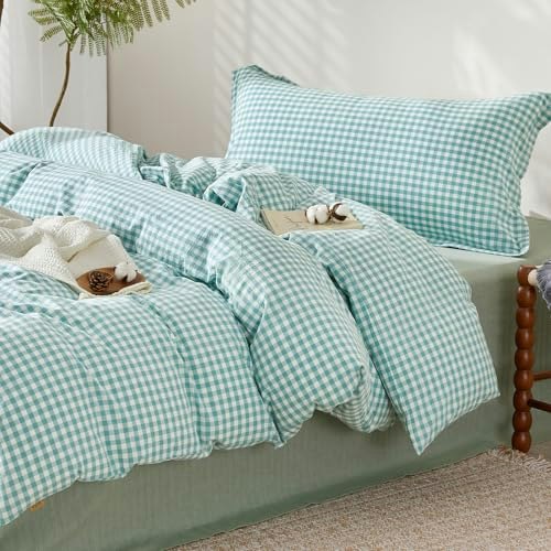 Saphreas Twin Gingham Duvet Cover Set: $35.90 Saphreas Twin Gingham Duvet Cover Set: $35.90