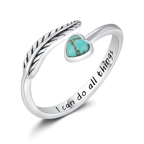 Twoowl Sterling Silver Turquoise Feather Ring: $42.49 Twoowl Sterling Silver Turquoise Feather Ring: $42.49