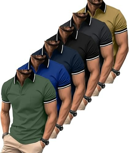Zity Men's Athletic Golf Polo Shirts 6-Pack: $42.90 Zity Men's Athletic Golf Polo Shirts 6-Pack: $42.90