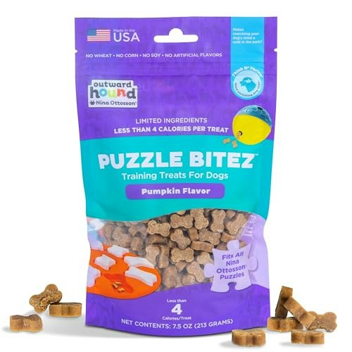 Outward Hound Nina Ottosson Puzzle Bitez Pumpkin Dog Treats 7.5-oz.: $7.19 Outward Hound Nina Ottosson Puzzle Bitez Pumpkin Dog Treats 7.5-oz.: $7.19