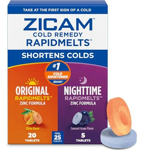 Zicam Cold Remedy Original and Nighttime RapidMelts 25-Count Combo Pack: $5.10 Zicam Cold Remedy Original and Nighttime RapidMelts 25-Count Combo Pack: $5.10