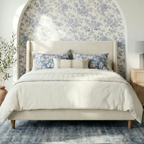 Merax King Velvet Platform Bed with Wingback Headboard: $349.99 Merax King Velvet Platform Bed with Wingback Headboard: $349.99