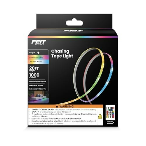 Feit Electric 20-Foot RGB Tunable White LED Tape Lights: $21.24 Feit Electric 20-Foot RGB Tunable White LED Tape Lights: $21.24