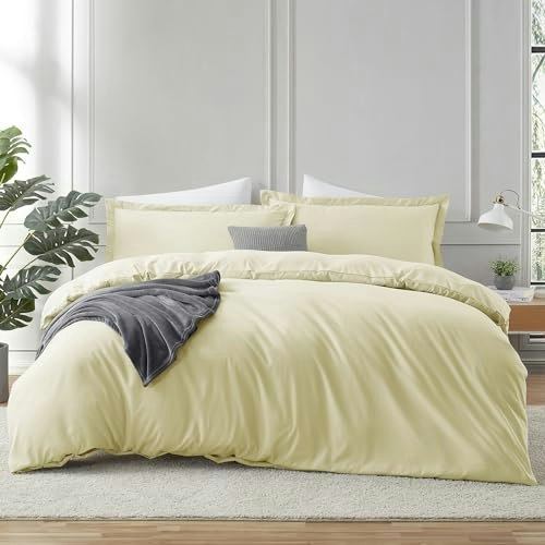 Hearth & Harbor Full Size Vanilla Yellow 3-Piece Duvet Cover Set: $23.98 Hearth & Harbor Full Size Vanilla Yellow 3-Piece Duvet Cover Set: $23.98