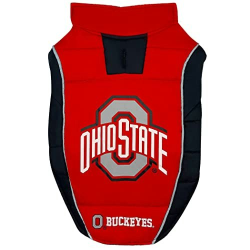 Pets First Ohio State Buckeyes Puffer Dog Vest: $17.39 Pets First Ohio State Buckeyes Puffer Dog Vest: $17.39