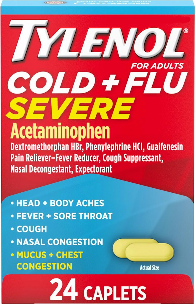 Tylenol Cold & Flu Severe Caplets 24-Pack: $5.39 w/ Prime Tylenol Cold & Flu Severe Caplets 24-Pack: $5.39 w/ Prime