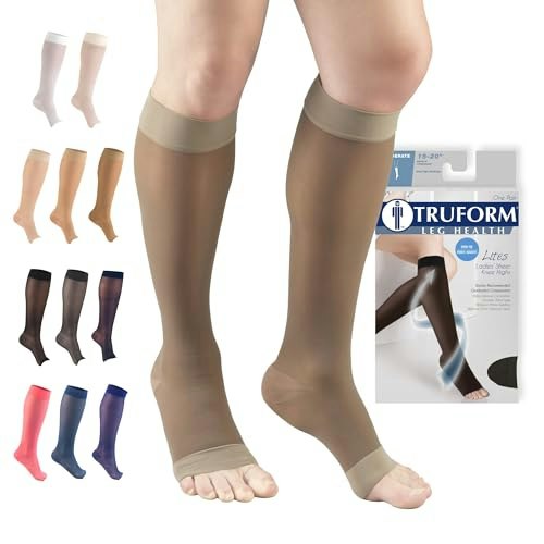 Truform Women's Open-Toe Knee-High Compression Stockings 15-20 mmHg: $15.54