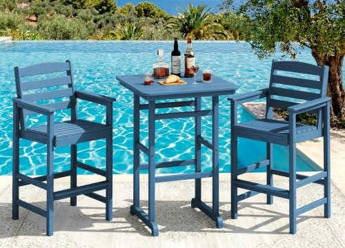 Serwall 3-Piece HDPE Bar Height Adirondack Chair and Table Set: $195.99 Serwall 3-Piece HDPE Bar Height Adirondack Chair and Table Set: $195.99