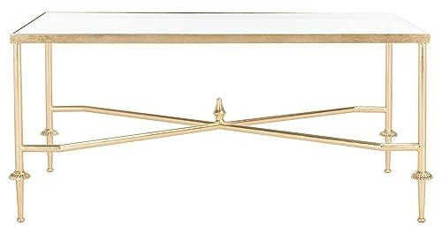 Safavieh Devi Gold Leaf Rectangle Coffee Table: $428.67 Safavieh Devi Gold Leaf Rectangle Coffee Table: $428.67