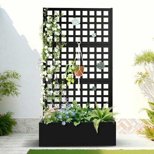 Fency 71-inch Outdoor Metal Privacy Screen with Planter Box: $106.62 Fency 71-inch Outdoor Metal Privacy Screen with Planter Box: $106.62