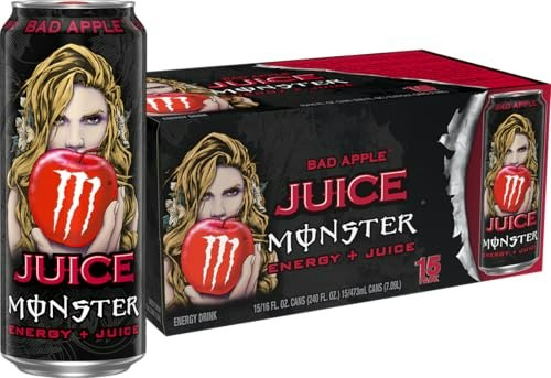 Monster Energy Bad Apple Juice Energy Drink 16-Ounce 15-Pack: $24.67 Monster Energy Bad Apple Juice Energy Drink 16-Ounce 15-Pack: $24.67