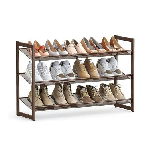 Songmics 3-Tier Stackable Metal Shoe Rack: $33 Songmics 3-Tier Stackable Metal Shoe Rack: $33