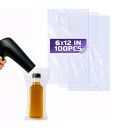 PalaYou 6" x 12" Heat Shrink Wrap Bags 100-Pack for $9.49 w/ Prime + free shipping