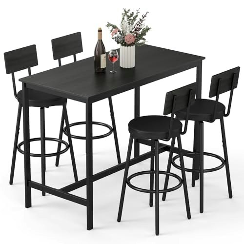 Zevemomo 5-Piece Counter Height Dining Table Set: $169.04 Zevemomo 5-Piece Counter Height Dining Table Set: $169.04