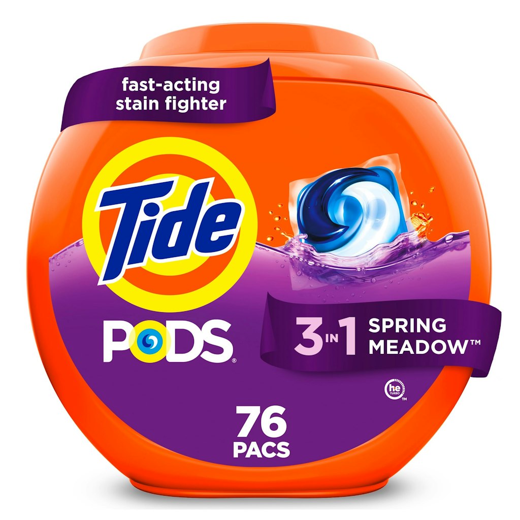 Tide PODS 3-in-1 Spring Meadow Laundry Detergent Pacs, 76-Count: $16 w/ Prime