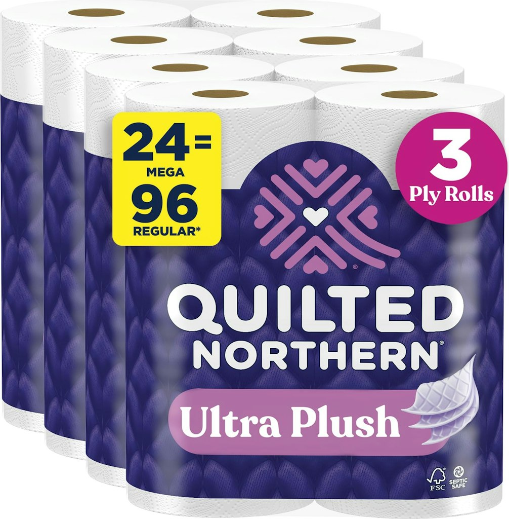 Quilted Northern Ultra Plush Mega Roll Toilet Paper 24-Pack: $18 w/ Prime Quilted Northern Ultra Plush Mega Roll Toilet Paper 24-Pack: $18 w/ Prime