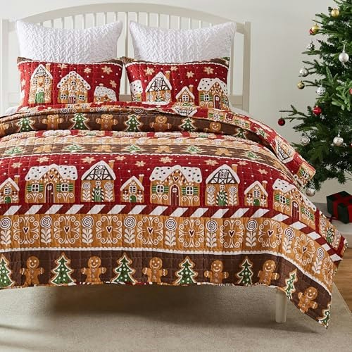 Greenland Home Gingerbread Lane Quilt Set 3-Piece Full/Queen: $69.78 Greenland Home Gingerbread Lane Quilt Set 3-Piece Full/Queen: $69.78