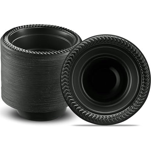 Cuisine Black Plastic Bowls 5-oz. 100-Pack: $12.49