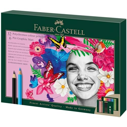 Faber-Castell Polychromos and Pitt Graphite Matte 40-Piece Artist Gift Set: $68.98