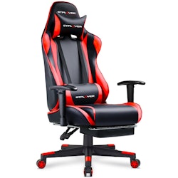 GTPLAYER Gaming Chair w/ Footrest & Headrest for $64 w/ Prime + free shipping