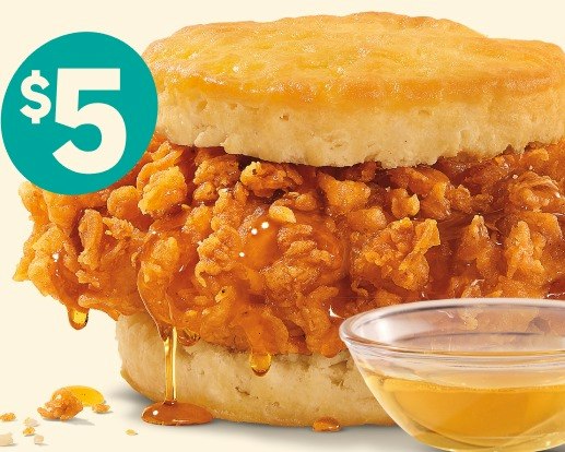 Popeyes Honey Chicken Biscuit: $5 Popeyes Honey Chicken Biscuit: $5